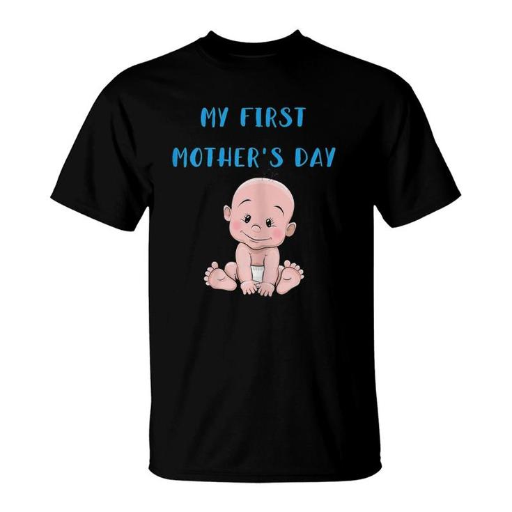 Womens My First Mother's Day Gift Tee For Pregnant Or New Moms T-Shirt