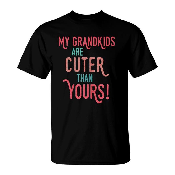 Womens My Grandchildren Are Cuter Than Yours, Grandmother Gift T-Shirt