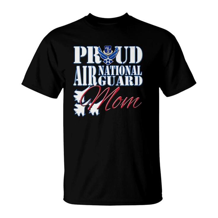 Womens Proud Air National Guard Mom Usa Military Mother's Day Women T-Shirt
