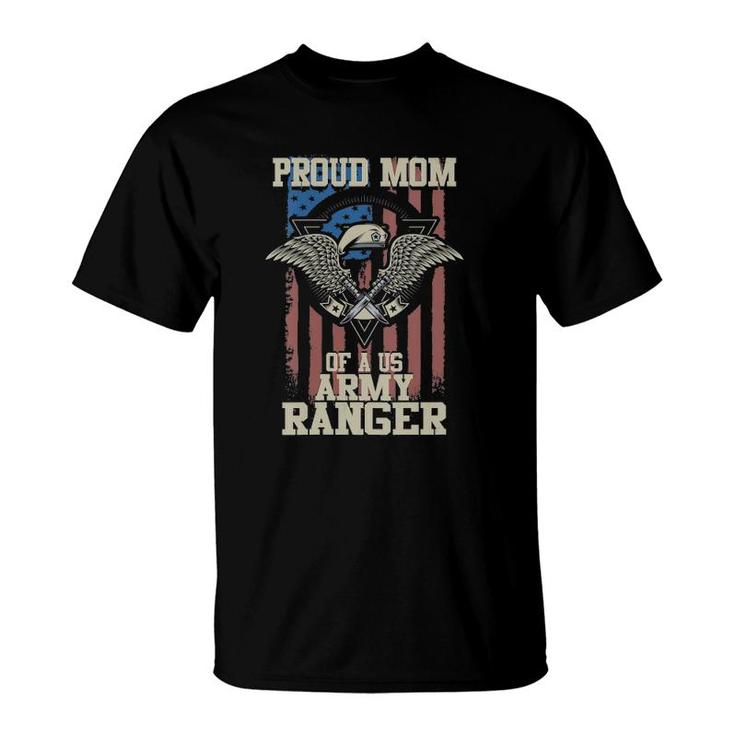 Womens Proud Mom Of Us Army Ranger V-Neck T-Shirt