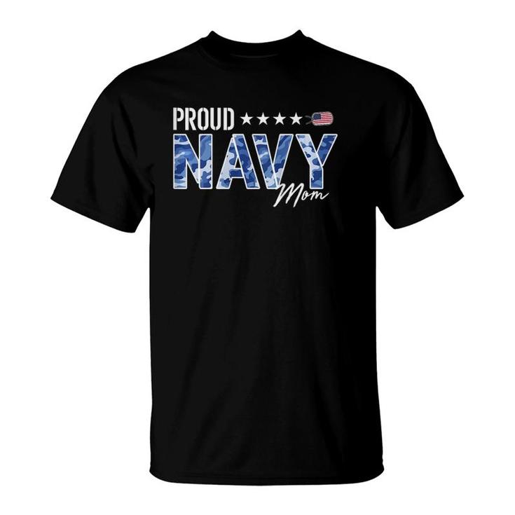 Womens Proud Navy Mother For Moms Of Sailors And Veterans T-Shirt