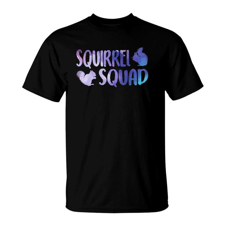 Womens Squirrel Squad Mom Woodland Critter Animal Nuts Nature Women V-Neck T-Shirt