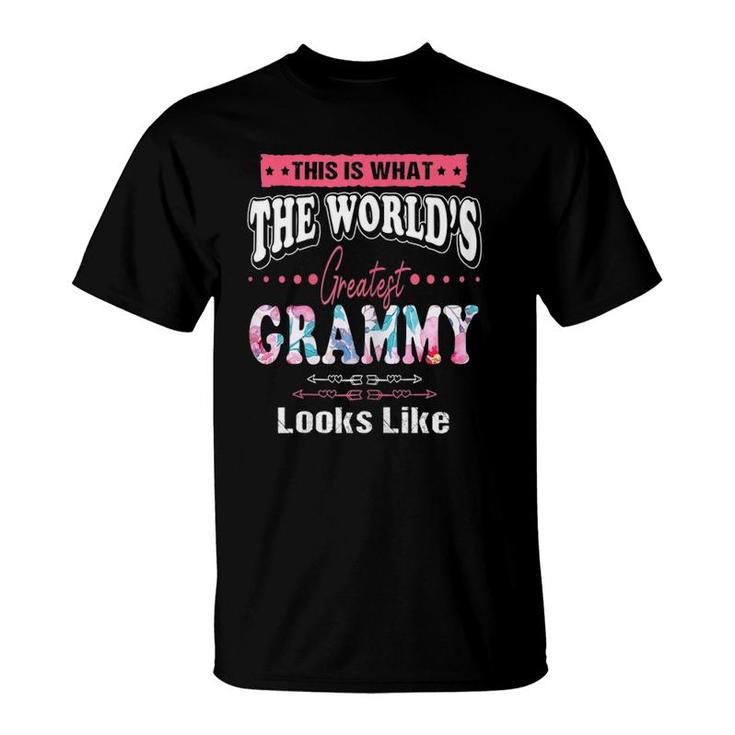 Womens What World's Greatest Grammy Looks Like Mother's Day T-Shirt