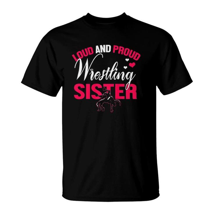 Womens Wrestling Sister Funny Wrestler Sister Gift Women Premium T-Shirt