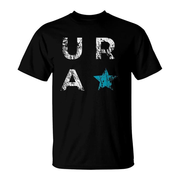 You Are A Star - Retro Distressed Text Graphic Design T-Shirt