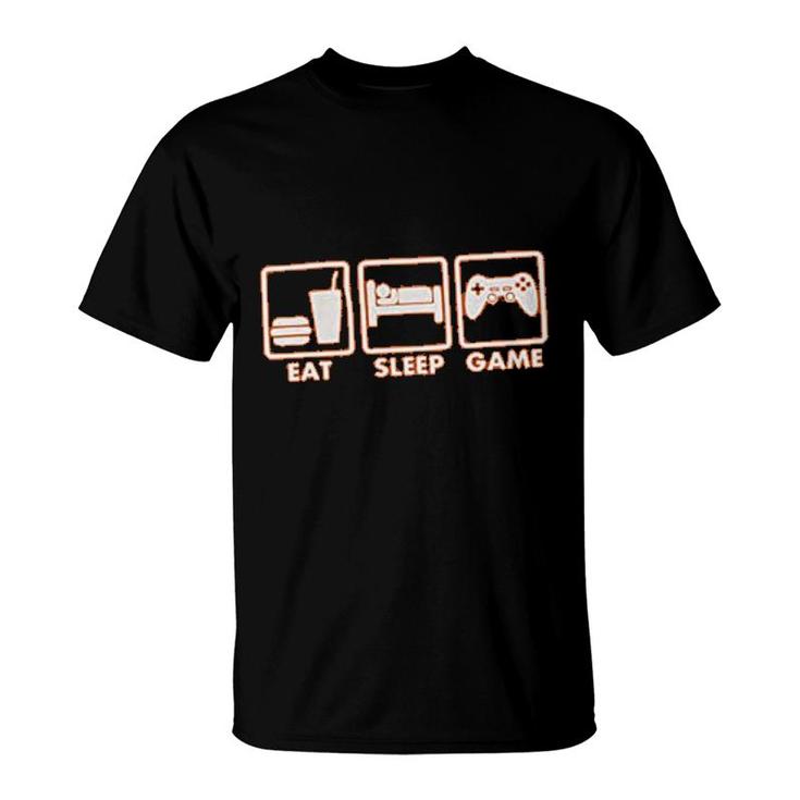 Youth Eat Sleep Game Funny Gamers Gaming T-Shirt