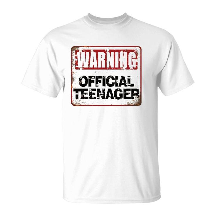13Th Birthday Boys Girls Warning Official Teenager 13 Years T-Shirt