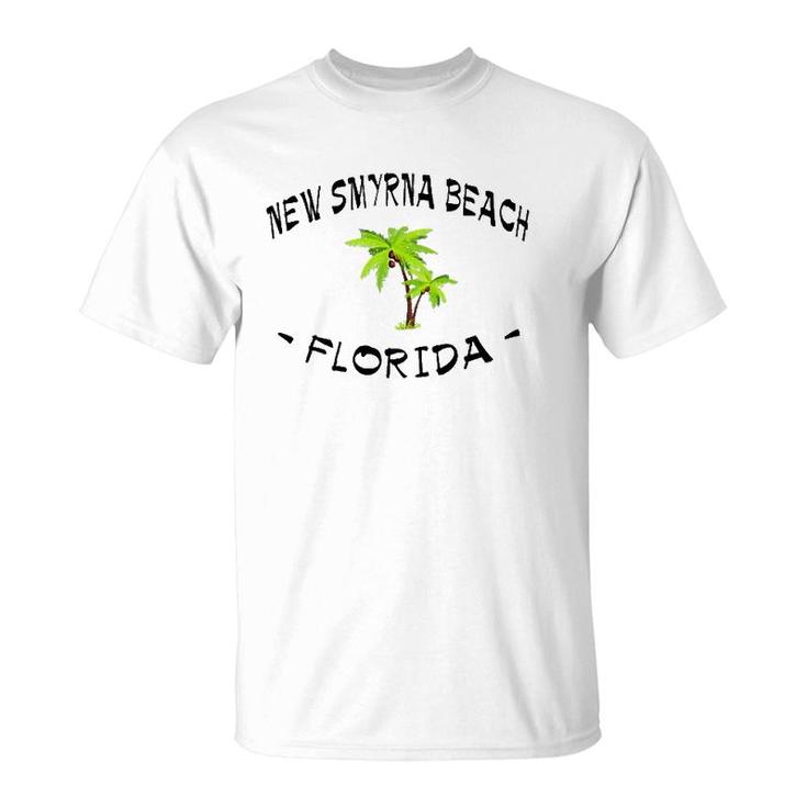 2 Sided Tropical New Smyrna Beach Florida Vacation T-Shirt