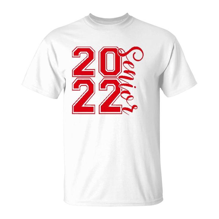 2022 Senior  High School College Graduate Student Red T-Shirt