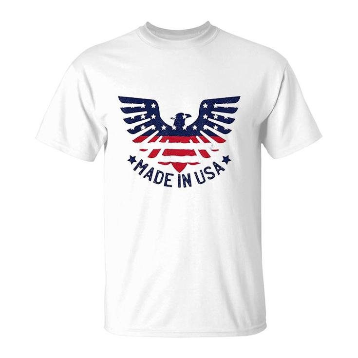 4th Patriotic Made In USA American Pride Eagle T-Shirt