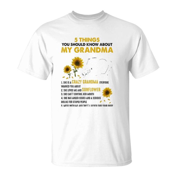 5 Things You Should Know About My Grandma Mother Day Gift T-Shirt