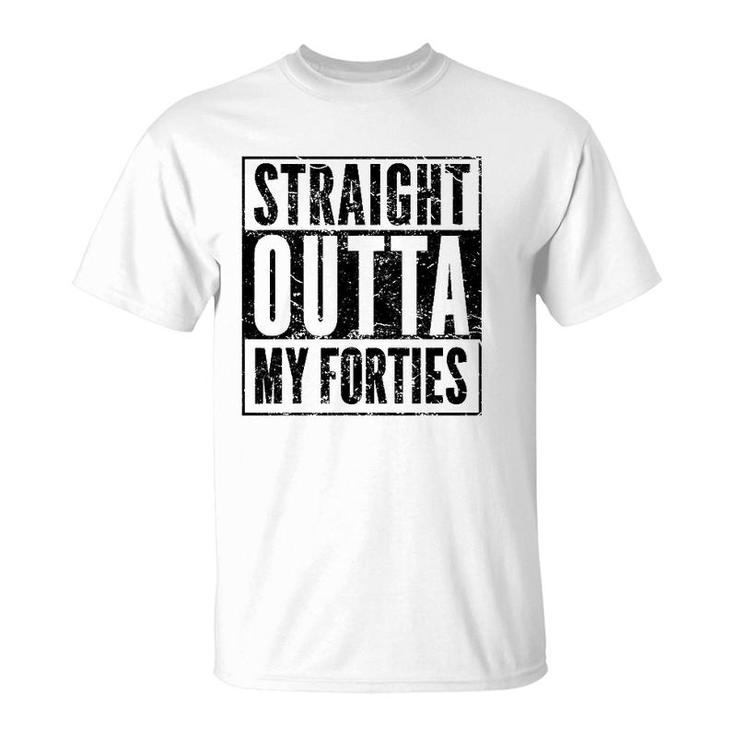 50 Years Straight Outta My Forties Funny 50Th Birthday Gift T-Shirt