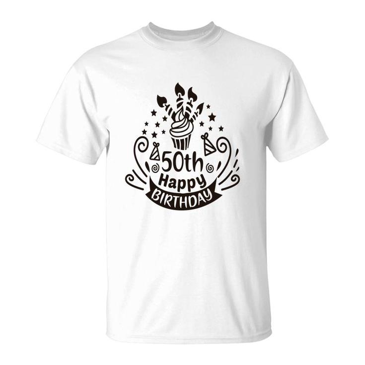 50Th Birthday Gift Cake 50Th Happy Birthday T-Shirt