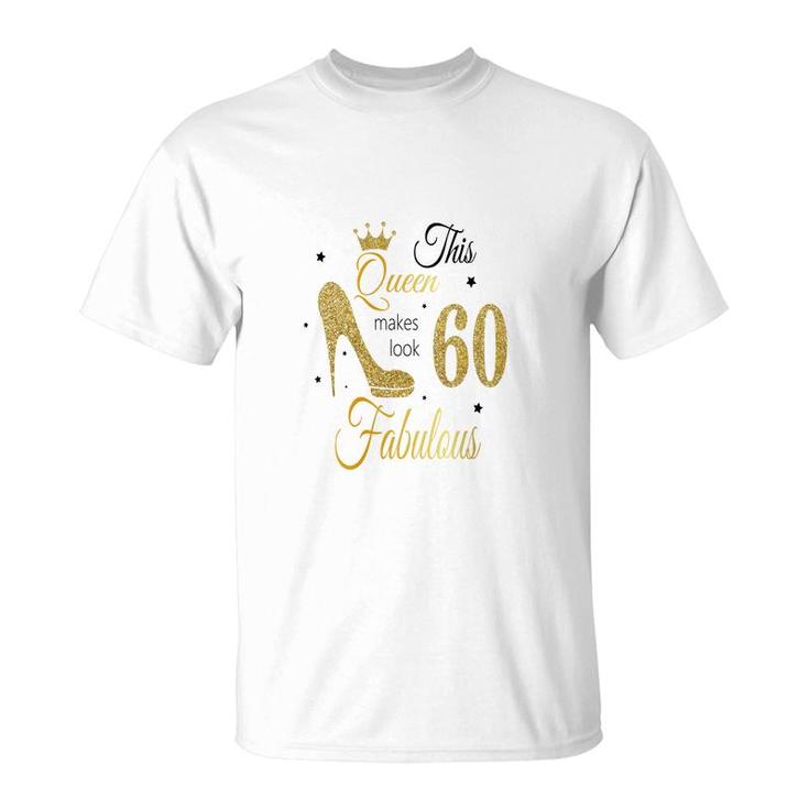 60 Gold With Black 60Th Birthday T-Shirt