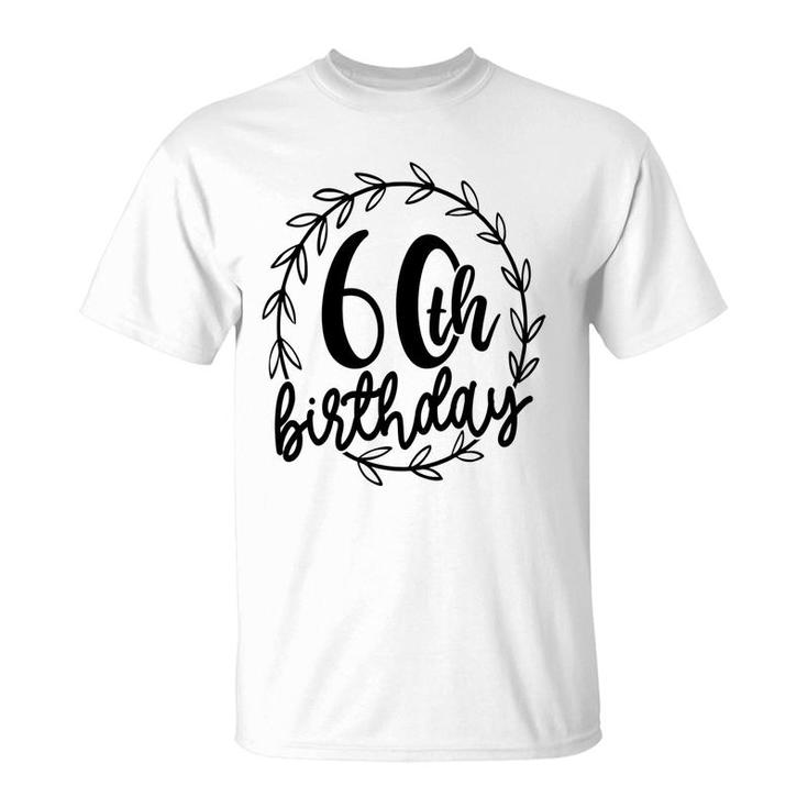 60Th Birthday Circle Black T-Shirt