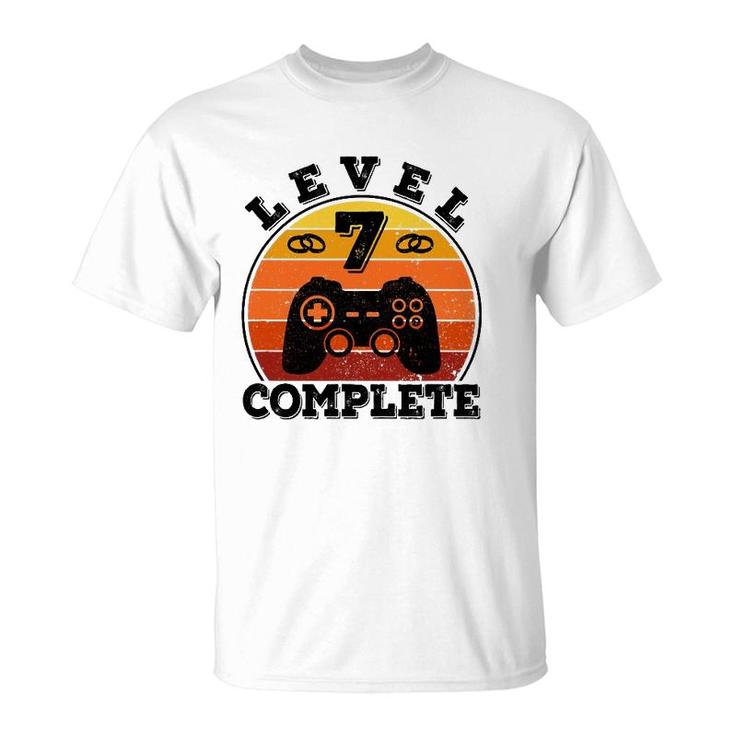 7 Years Marriage Anniversary 7 Years Married Level 7 Complete T-Shirt