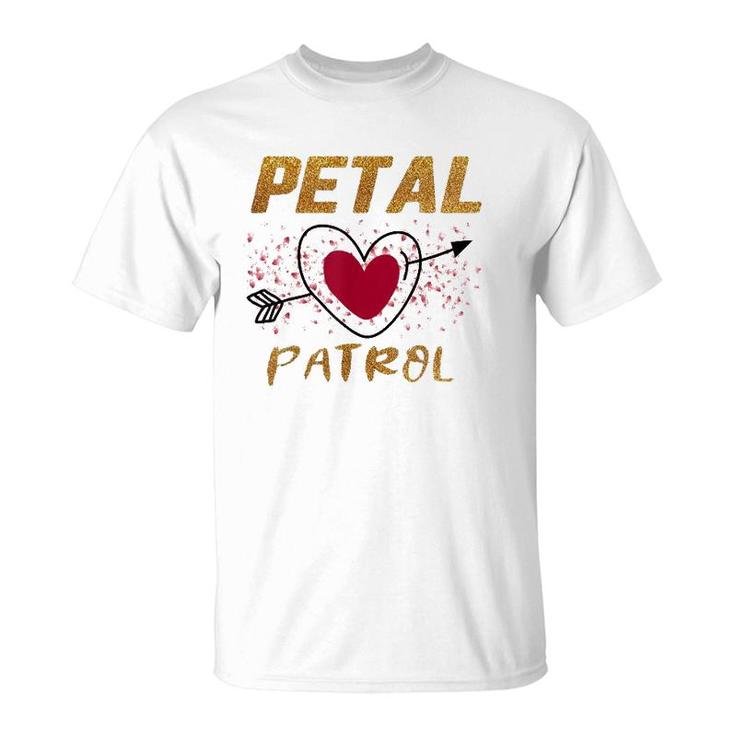 Adorable Petal Patrol Flower Girl Wedding Gift Bridal Party T-Shirt
