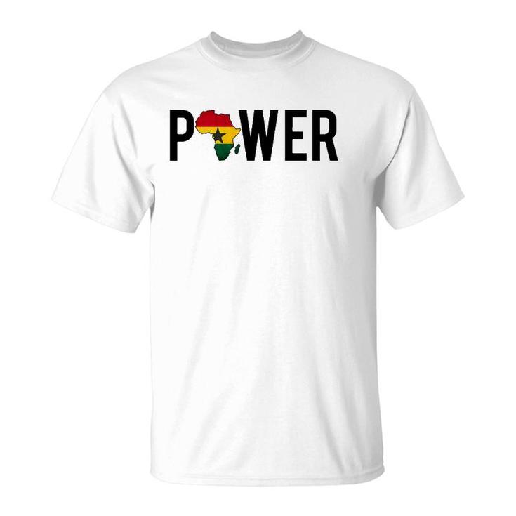 Africa Black African Power Ghana Map T-Shirt