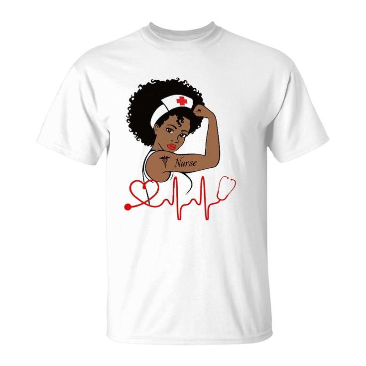 African American Nurse Strong Melanin Girl, Melanin Nurse T-Shirt