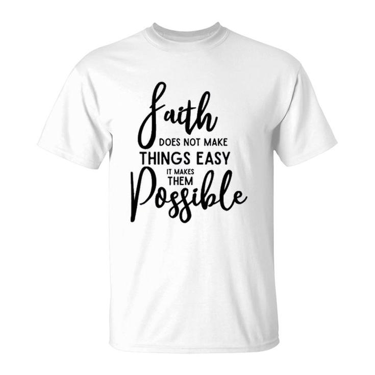 Aiopr Summer Faith Print Casual T-Shirt