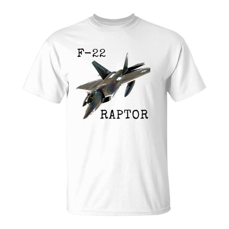 Air Force F 22 Raptor Fighter Jet Military Pilot T-Shirt