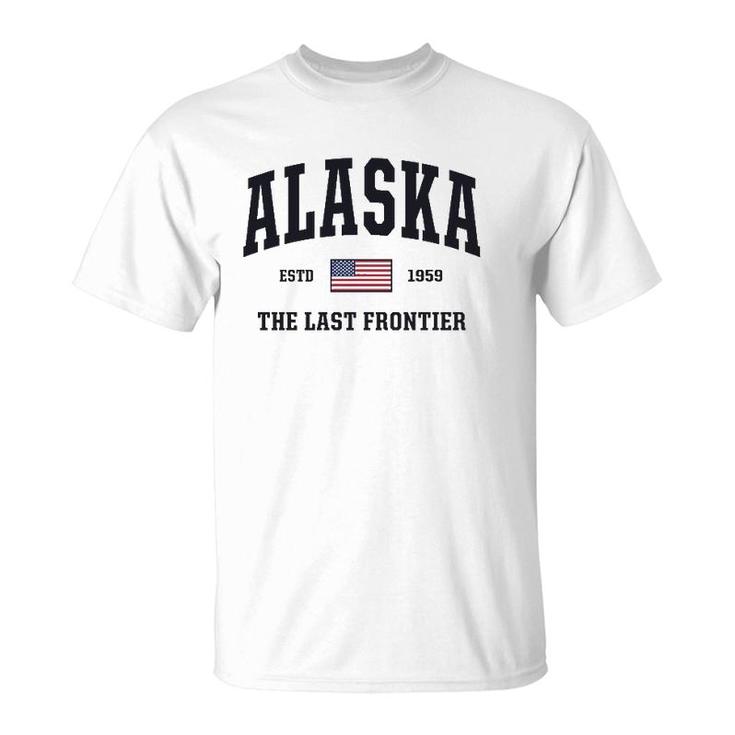 Alaska American Flag Veteran Military Gifts Usa T-Shirt
