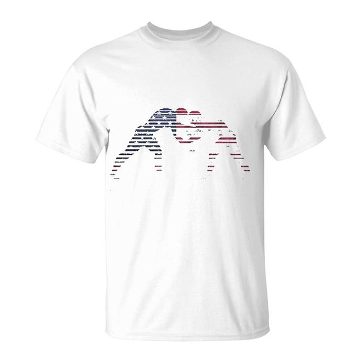 American Flag Wrestling For Men T-Shirt