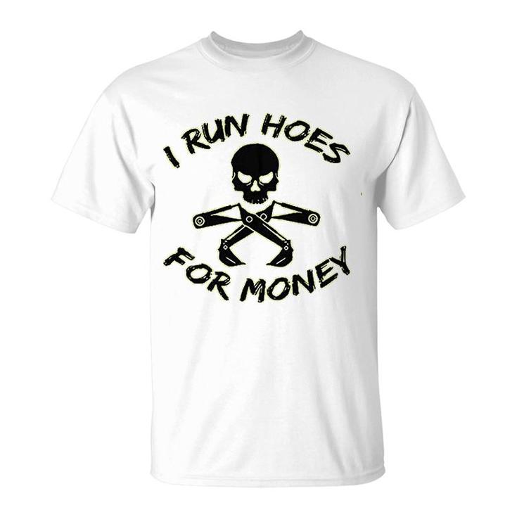 American Supply I Run Hoes For Money Construction Safety Work T-shirt