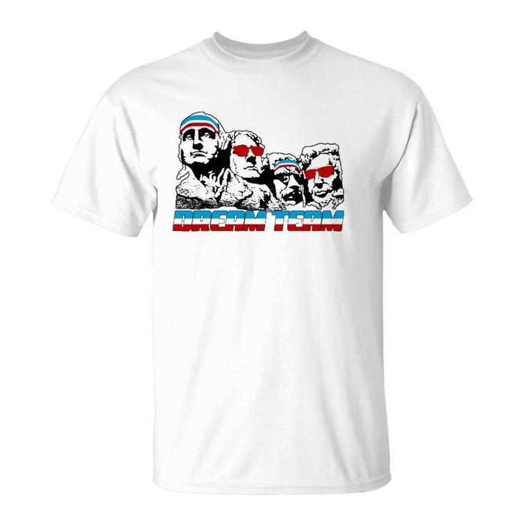 American Usa Flag Dream Team Funny Patriotic Retro Vintage T-Shirt