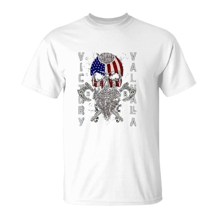 American Viking Victory Skull Flag T-Shirt