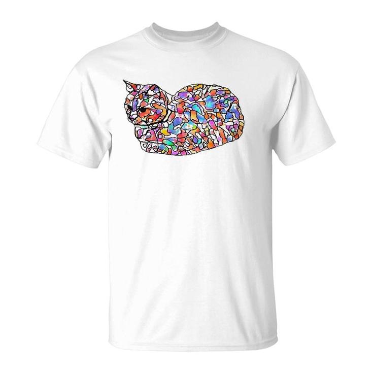 Animalsatplay Multicolor Cat Lover Gift T-Shirt