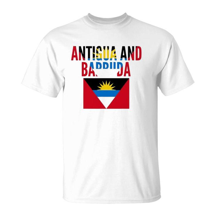 Antiguan Gift - Antigua And Barbuda Country Flag T-Shirt