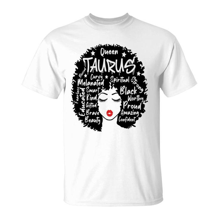 April Women Queen Taurus Black Strong Proud Women Birthday T-Shirt