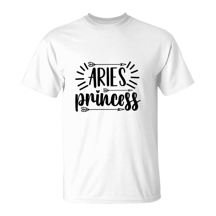 Aries Girl Black Princess For Cool Black Great Birthday Gift T-Shirt