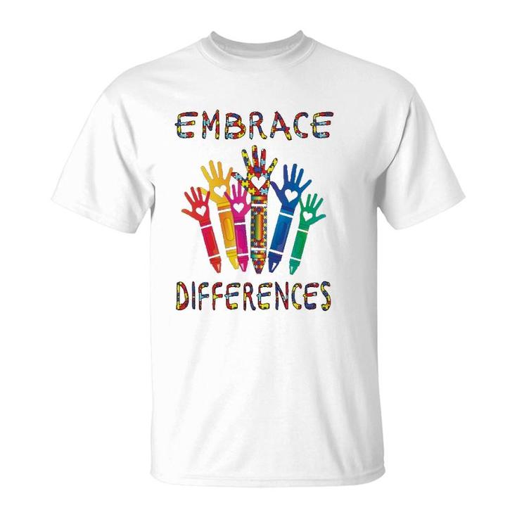 Autism Awareness S Embrace Differences Iep Teacher Boys T-Shirt