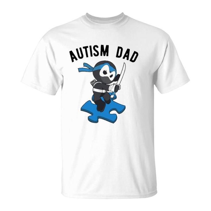 Autism Dad Ninja Martial Arts Father T-Shirt