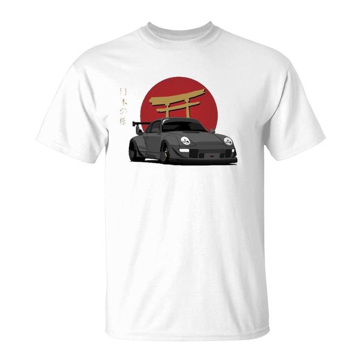 Automotive Retro German Jdm Tuning Wear Vintage Race Car  T-Shirt
