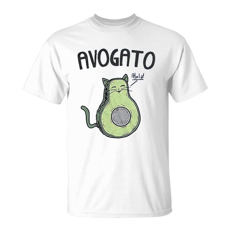 Avogato Funny Avocado Cat T-Shirt