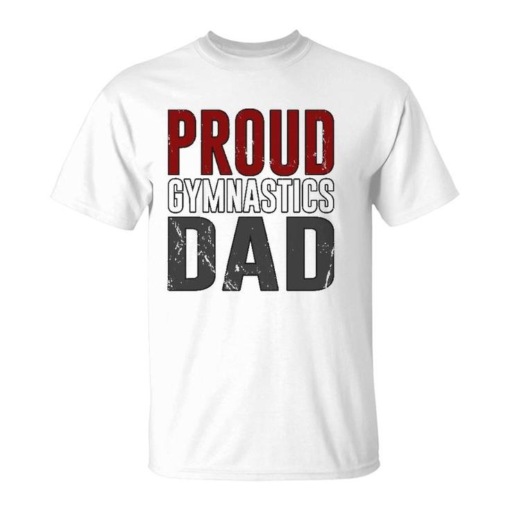 Awesome Distressed Proud Gymnastics Dad T-Shirt