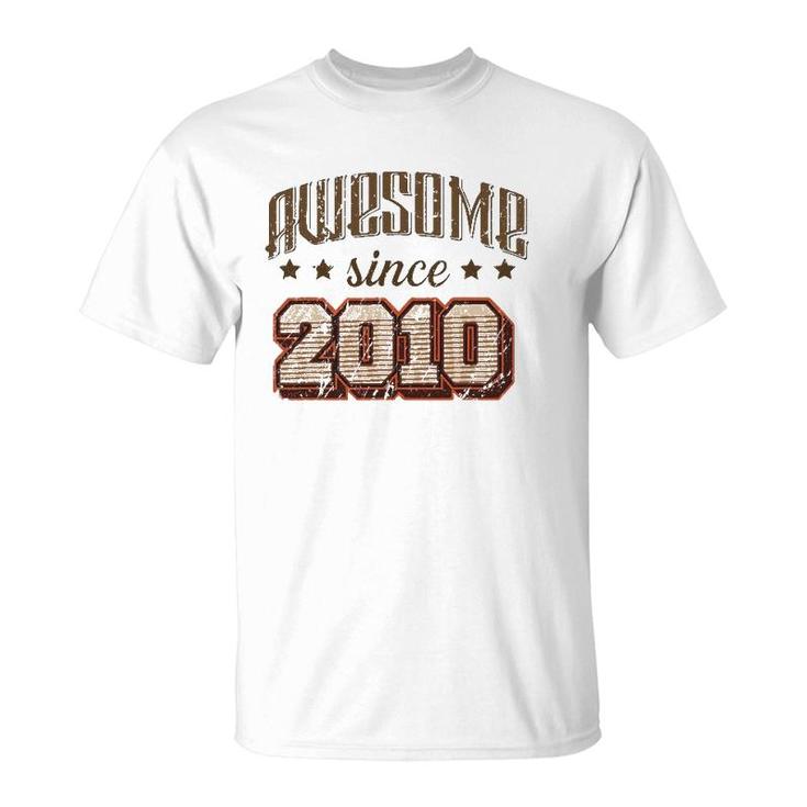 Awesome Since 2010 12Th Birthday Party Retro Vintage Men T-Shirt