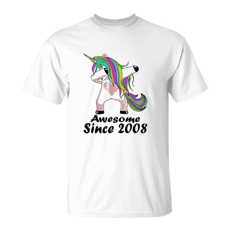 Awesome Unicorn Since 2008 13 Years Old T-Shirt