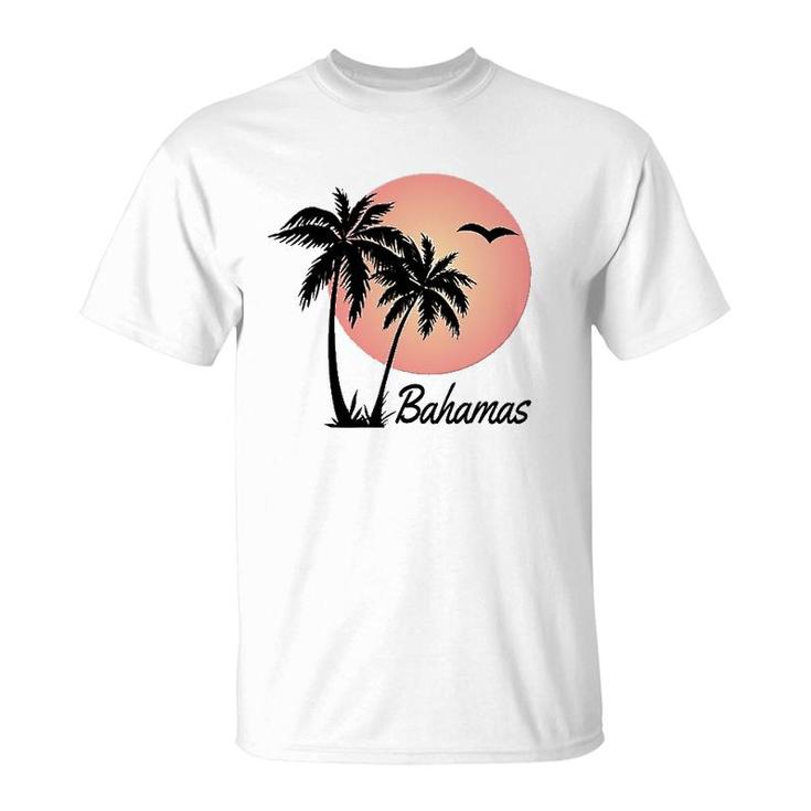 Bahamas Souvenir Gift Palm Tree Sun Beach T-Shirt