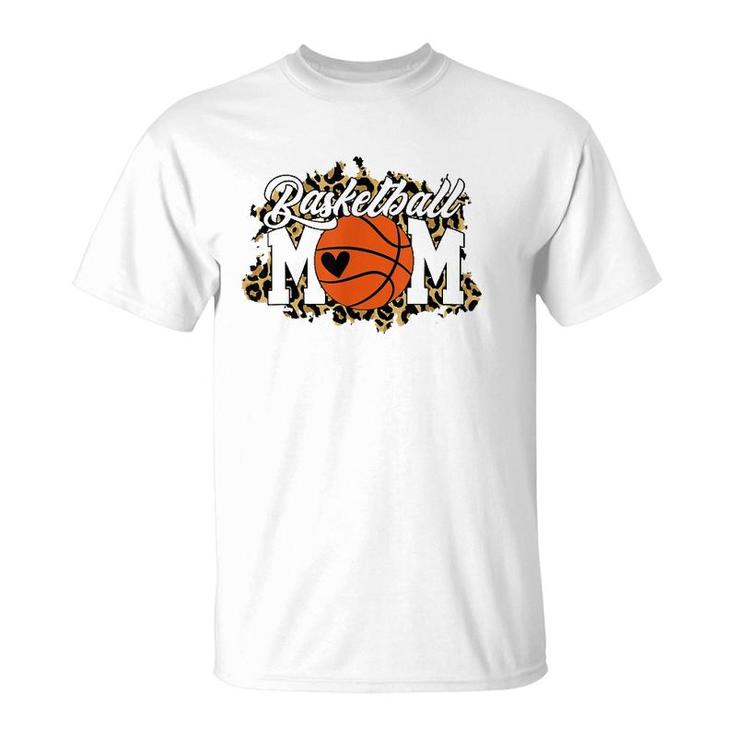 Basketball Mom Tees Leopard Mother's Day T-Shirt
