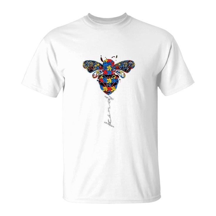 Be Kind Awareness Love Puzzle Piece Bee Kind T-Shirt