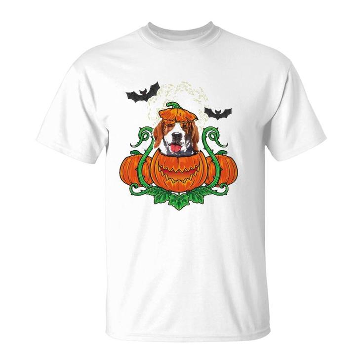 Beagle Costume Halloween Pumpkin Halloween Funny Dog Gift T-Shirt