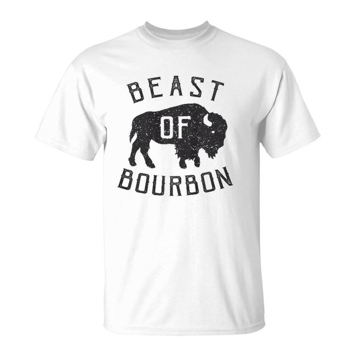 Beast Of Bourbon Drinking Whiskey  Bison Buffalo Party T-Shirt