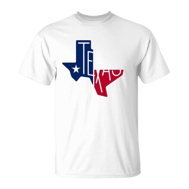 Beautiful Texas State Flag Star Silhouette T-Shirt