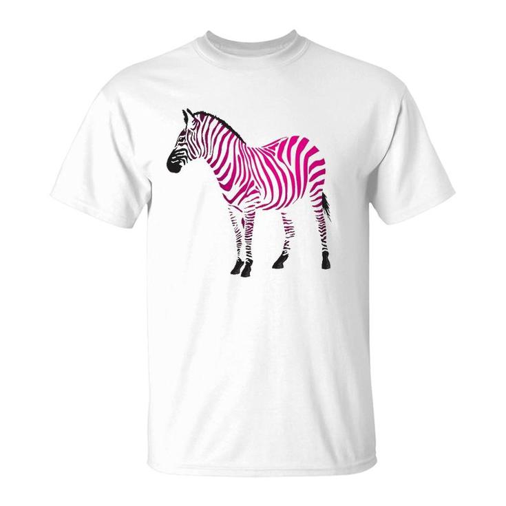 Beautiful Zebra Pink Sassy Art T-Shirt