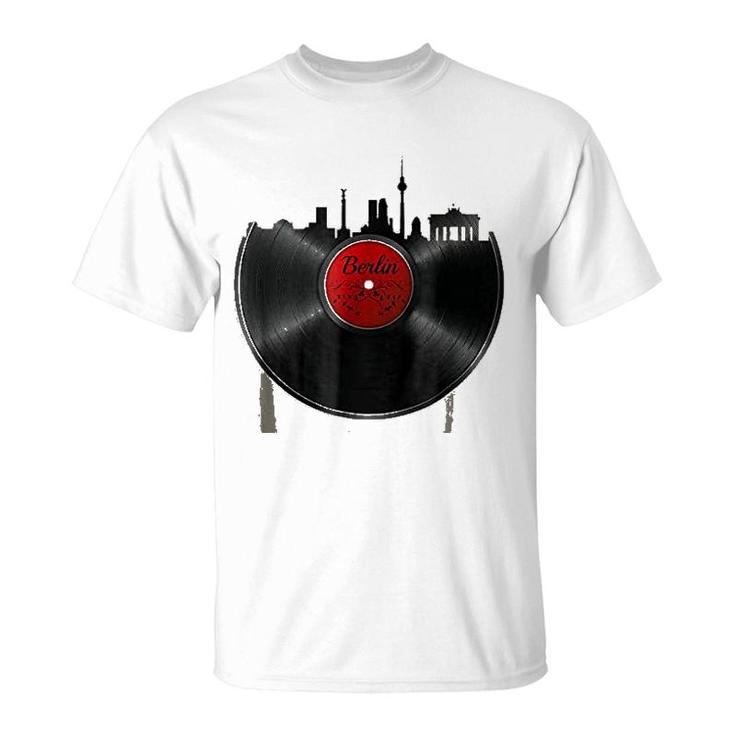 Berlin Vinyl Dj Techno Music Retro Old School Gift T-Shirt