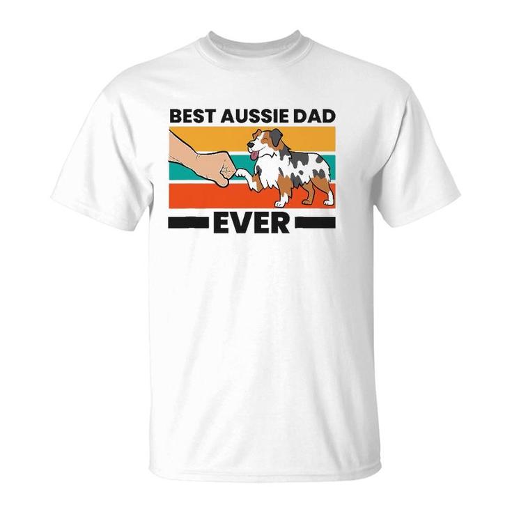 Best Aussie Papa Ever Australian Shepherd Dad Aussie Dad T-Shirt